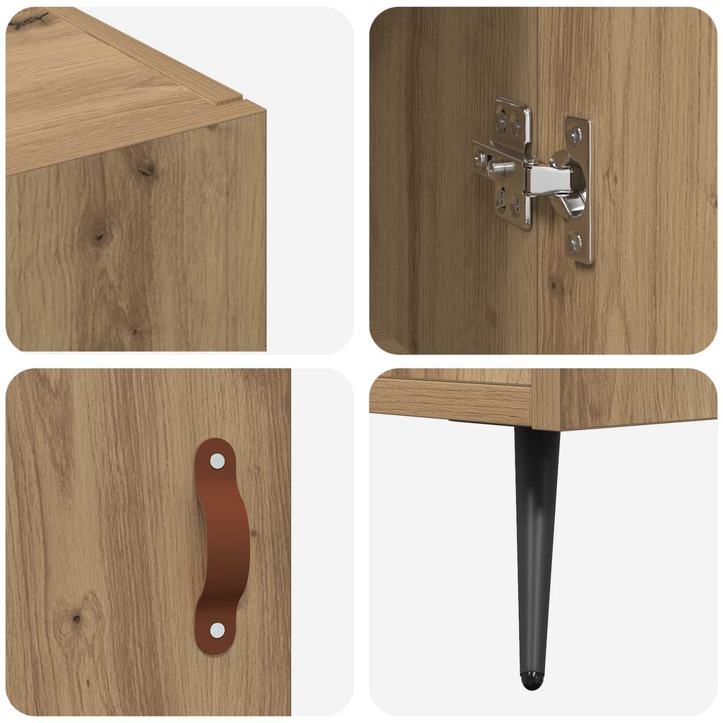 Sideboard Artisan-Eiche 89,5 x 34 x 80 cm Holzwerkstoff