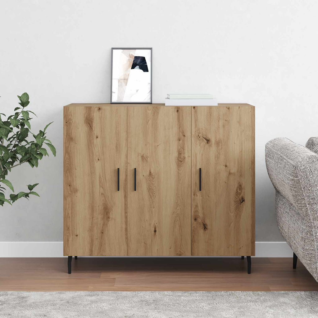 Sideboard Artisan-Eiche 90 x 34 x 80 cm Holzwerkstoff