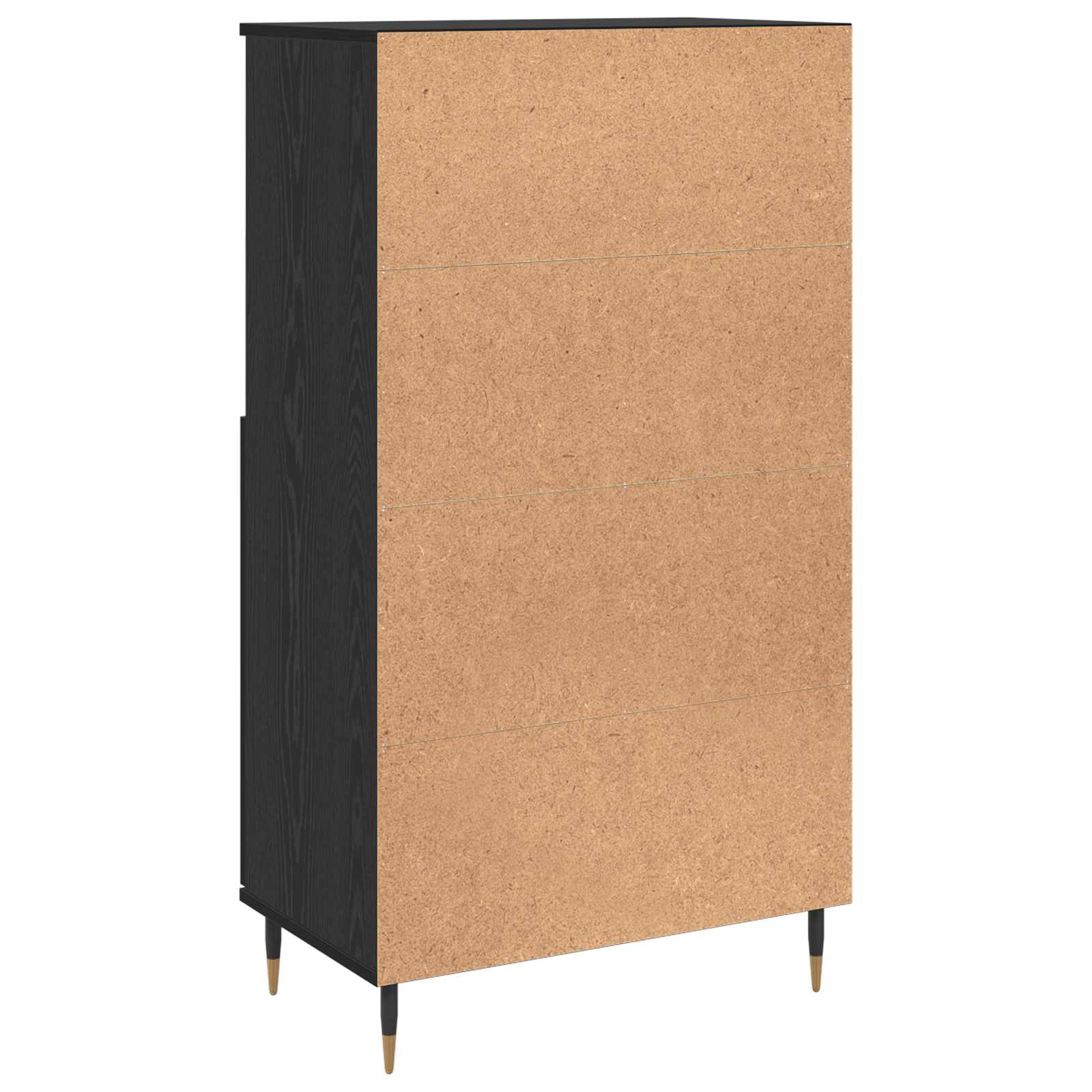 Hochboard Schwarz 60 x 36 x 110 cm Holzwerkstoff