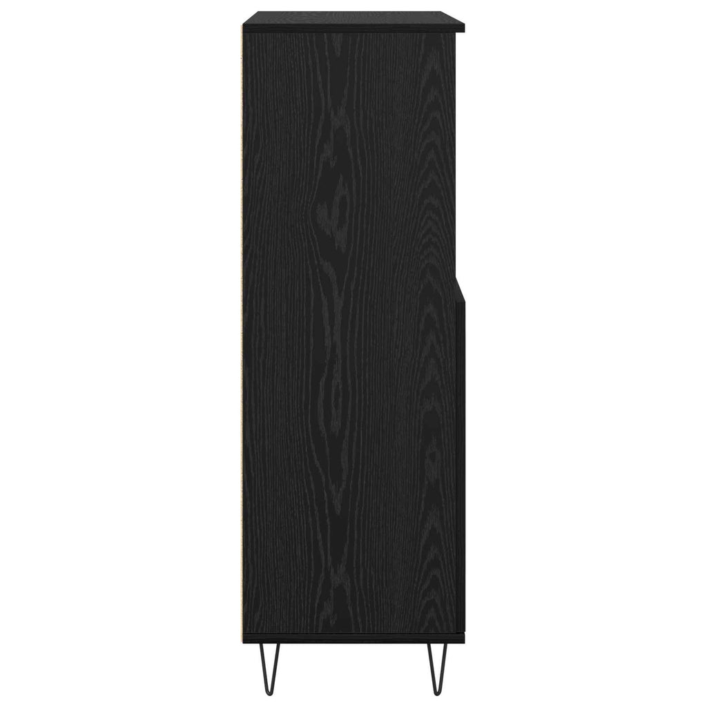 Hochboard Schwarz 60 x 36 x 110 cm Holzwerkstoff
