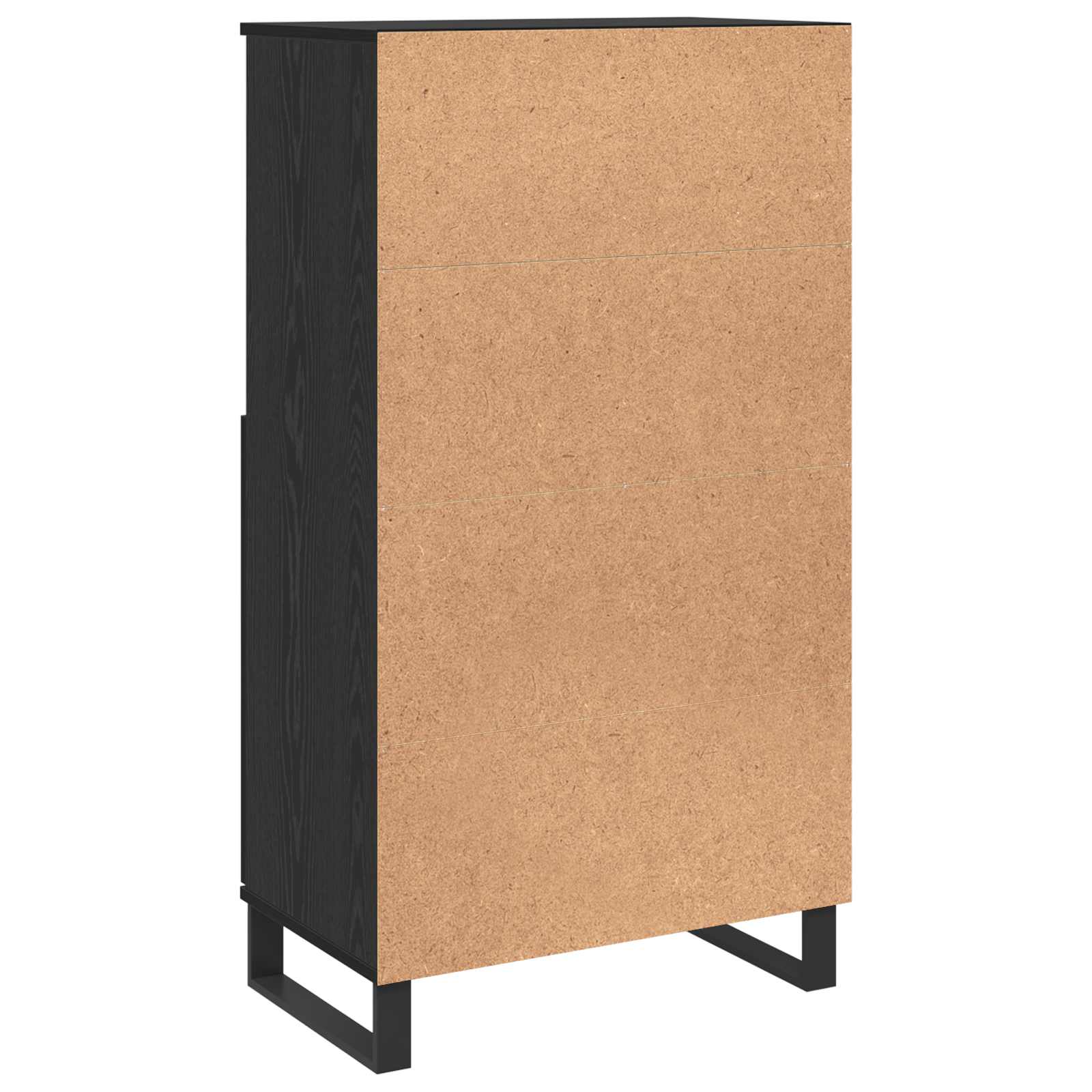 Hochboard Schwarz 60 x 36 x 110 cm Holzwerkstoff