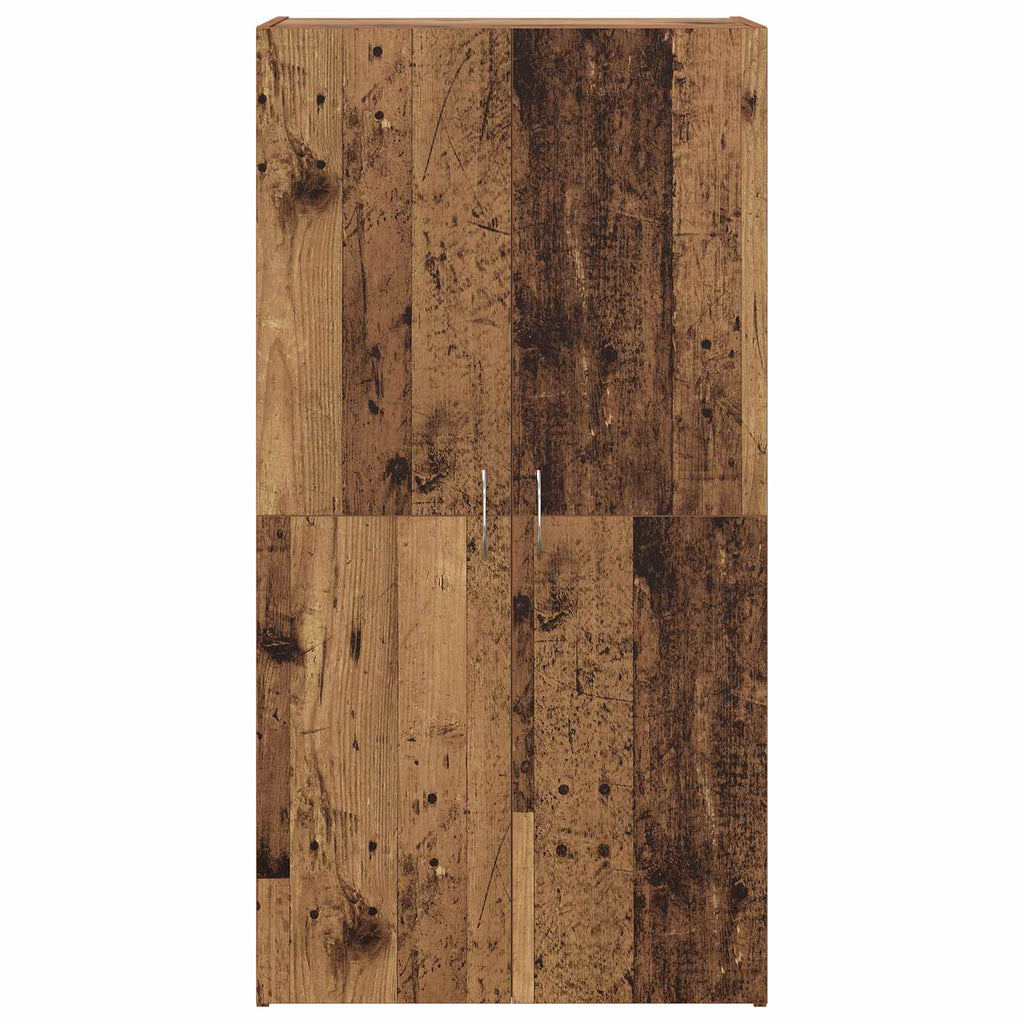 Büroschrank Schwarz Eichen-Optik 60 x 32 x 115 cm Holzwerkstoff