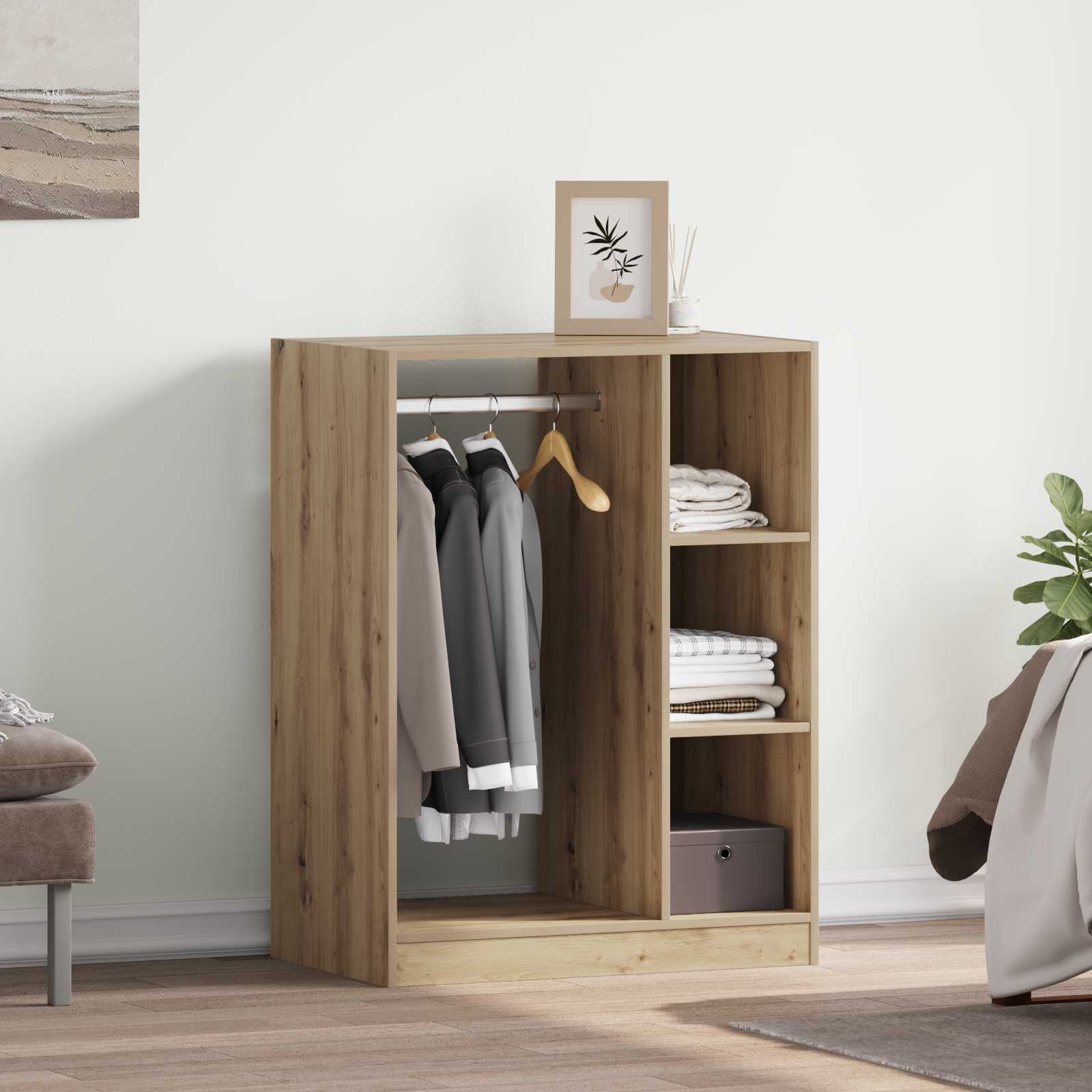 Kleiderschrank mit Regal Artisan-Eiche 77 x 48 x 102 cm