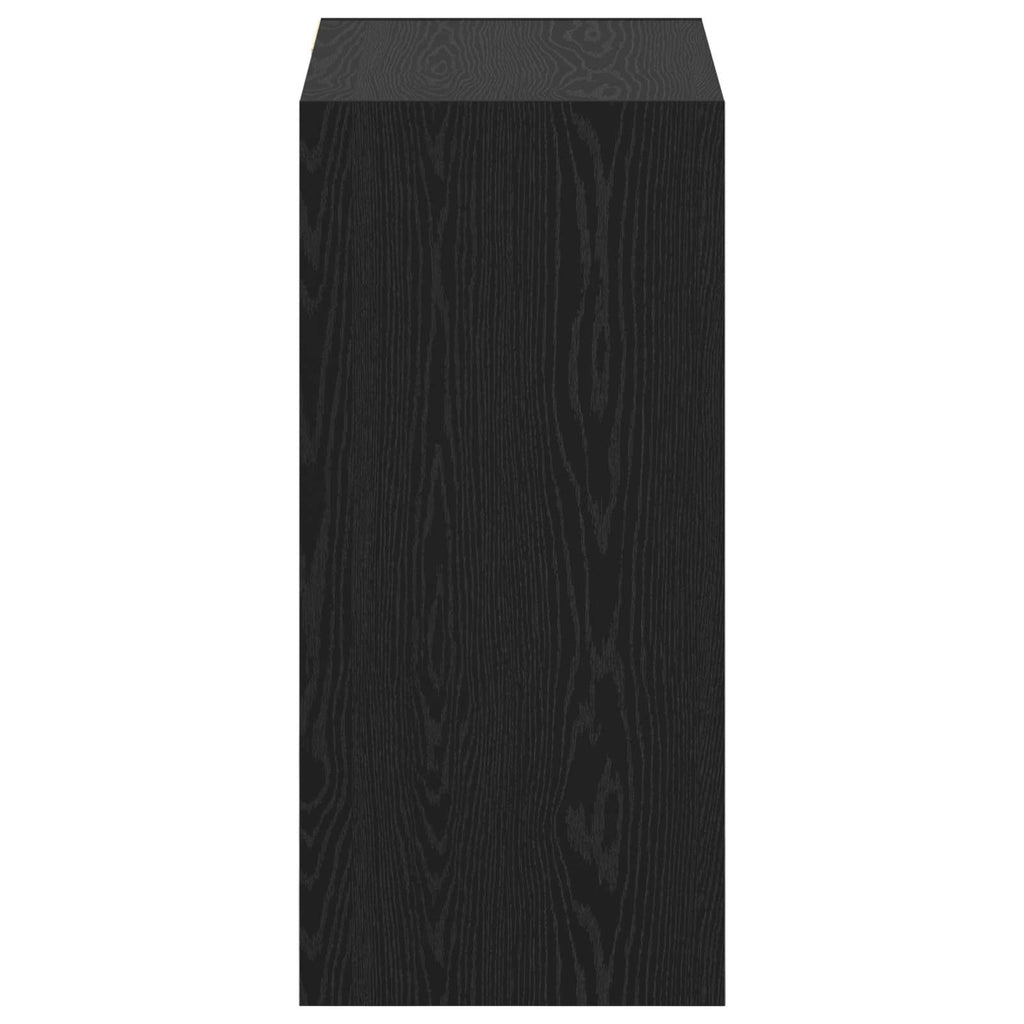 Kleiderschrank mit Regal Schwarz Eichen-Optik 77 x 48 x 102 cm