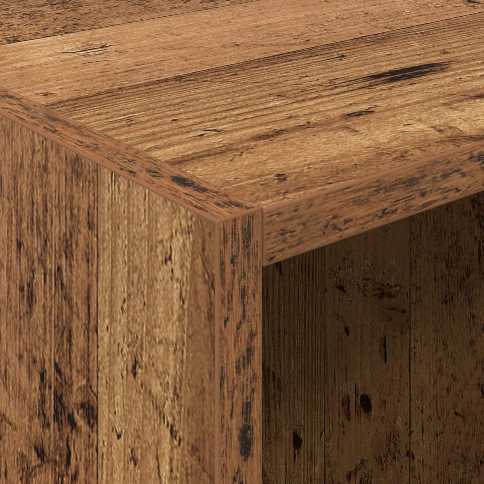 Kleiderschrank mit Regal mit Speicher Altholz 41 x 48 x 102 cm