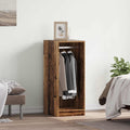 Kleiderschrank mit Regal mit Speicher Altholz 41 x 48 x 102 cm