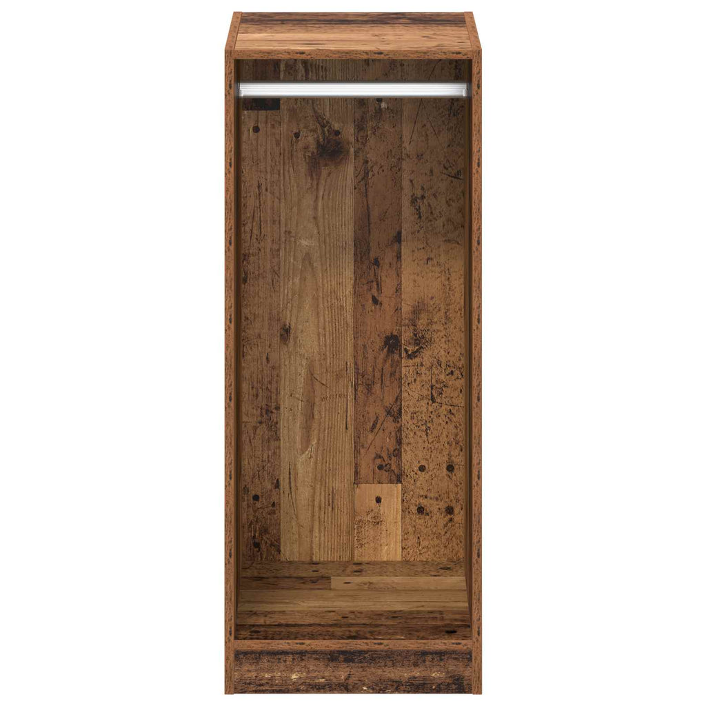 Kleiderschrank mit Regal mit Speicher Altholz 41 x 48 x 102 cm