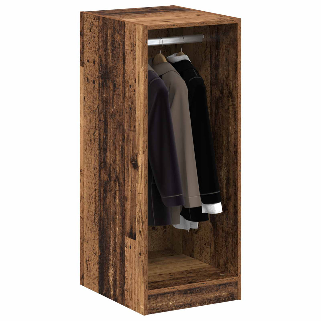 Kleiderschrank mit Regal mit Speicher Altholz 41 x 48 x 102 cm
