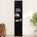 Wandschrank Wandmontiert Schwarz Eichen-Optik 50 x 42,5 x 40 cm