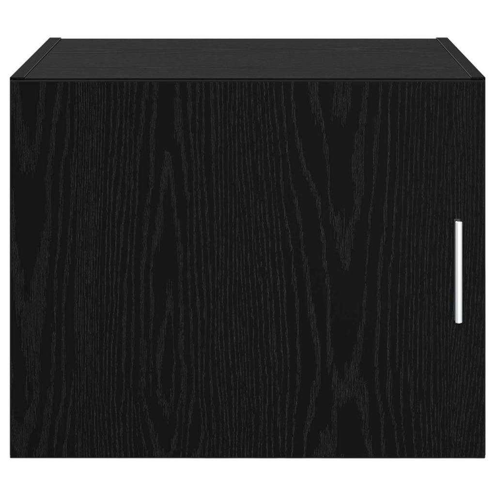 Wandschrank Wandmontiert Schwarz Eichen-Optik 50 x 42,5 x 40 cm