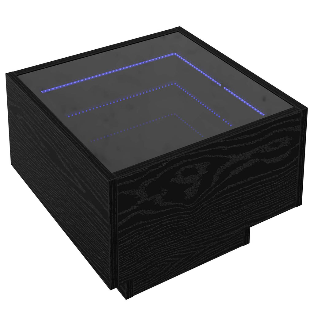 Couchtisch Schwarz Eichen-Optik 40 x 40 x 30 cm Holzwerkstoff
