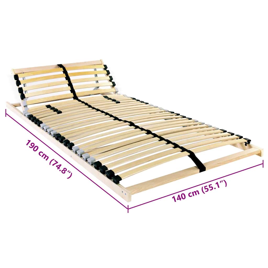 Bett-Lattenrost Braun 140 x 190 cm Massivholz Buche