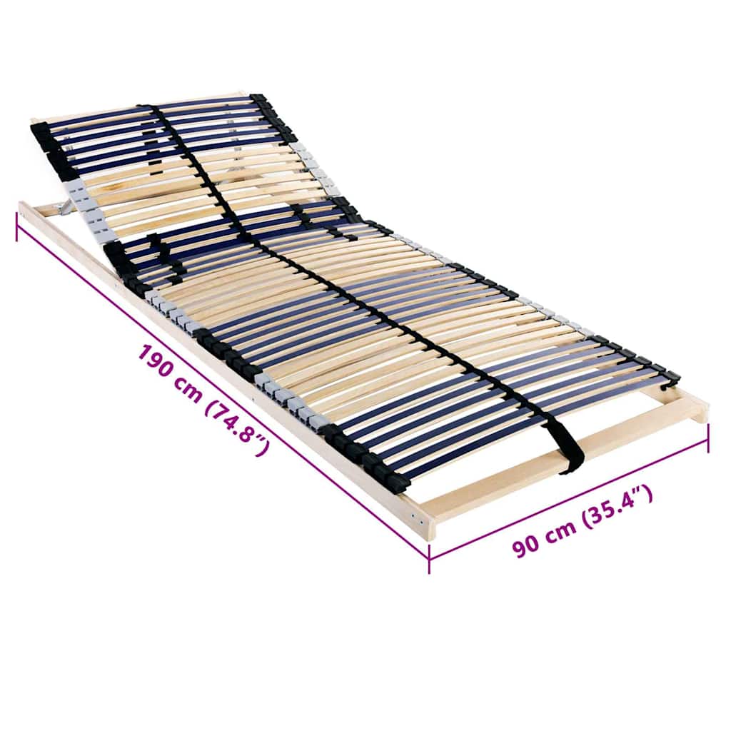 Bett-Lattenrost Braun 90 x 190 cm Massivholz Buche
