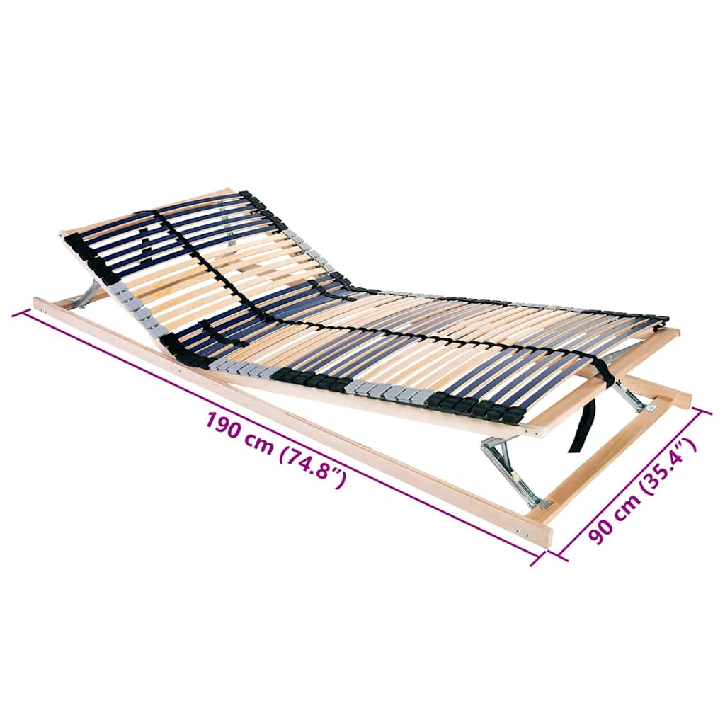 Bett-Lattenrost Braun 90 x 190 cm Massivholz Buche