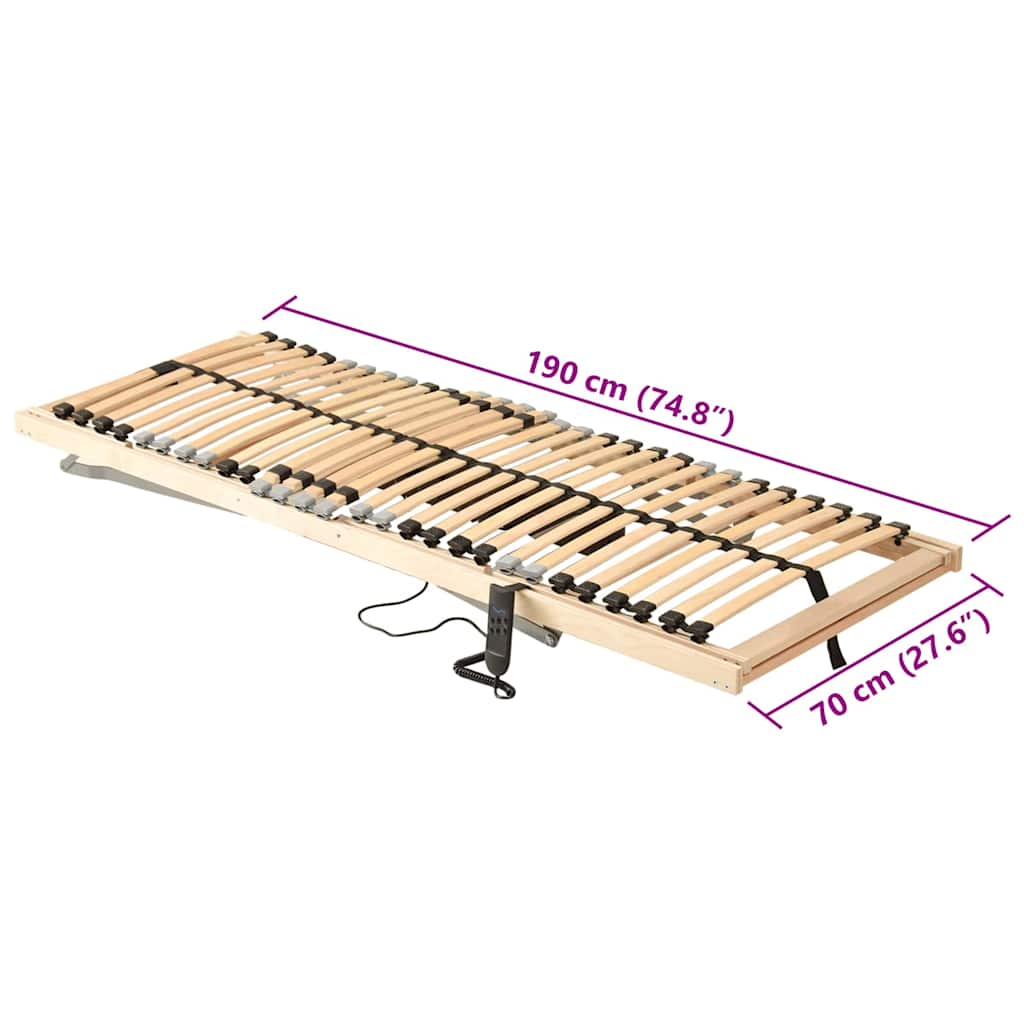 Bett-Lattenrost Braun 70 x 190 cm Massivholz Buche