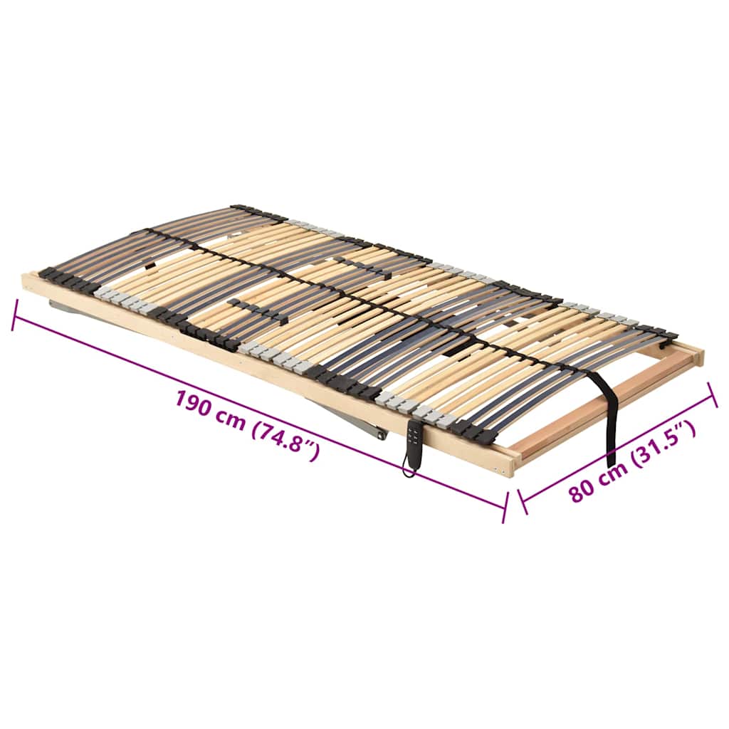 Bett-Lattenrost Braun 80 x 190 cm Massivholz Buche