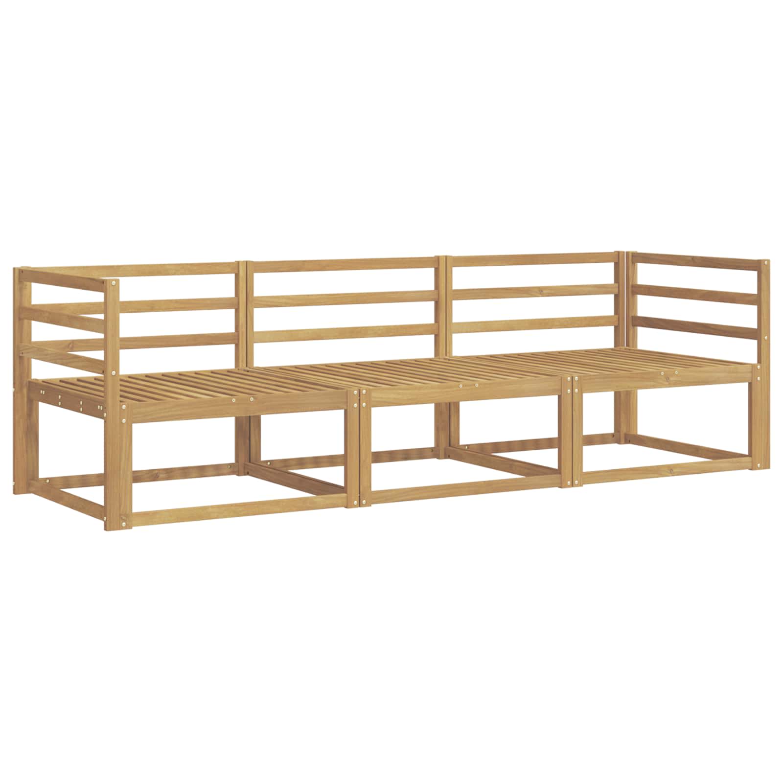 Outdoor-Sofagarnitur 3 pcs Weiß 245,5 x 83 x 73 cm