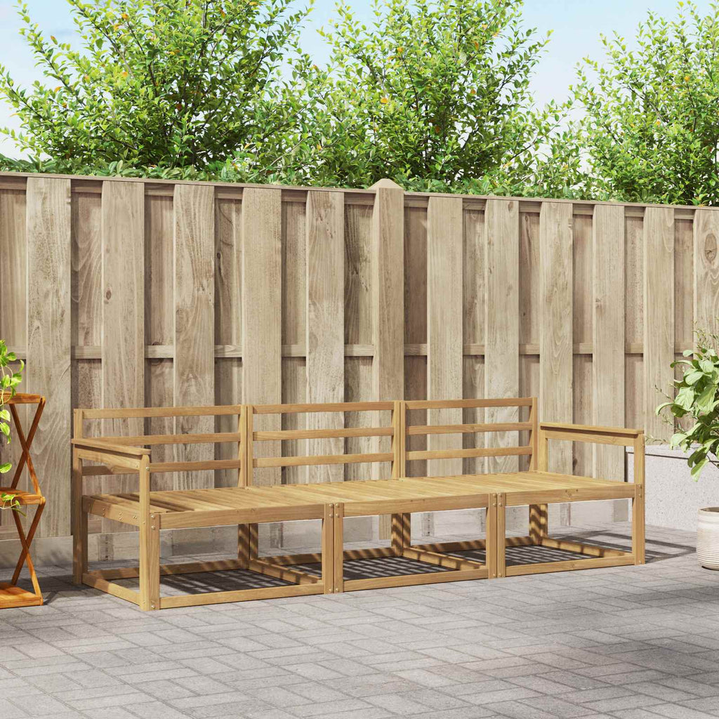 Outdoor-Sofagarnitur 3 pcs Weiß 249,5 x 83 x 73 cm
