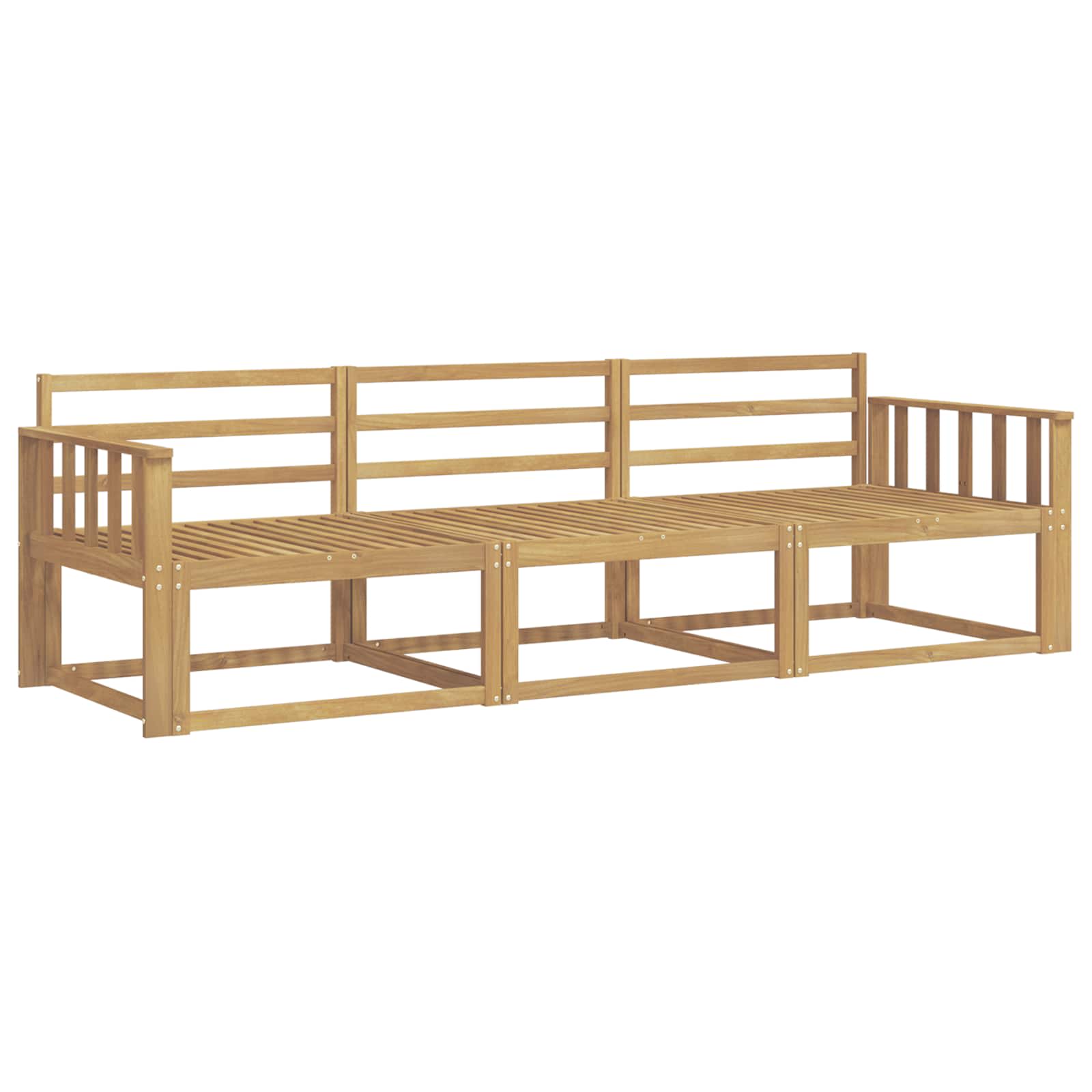 Outdoor-Sofagarnitur 3 pcs Weiß 249,5 x 83 x 73 cm