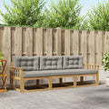 Outdoor-Sofagarnitur 3 pcs Weiß und Hellgrau Polyester