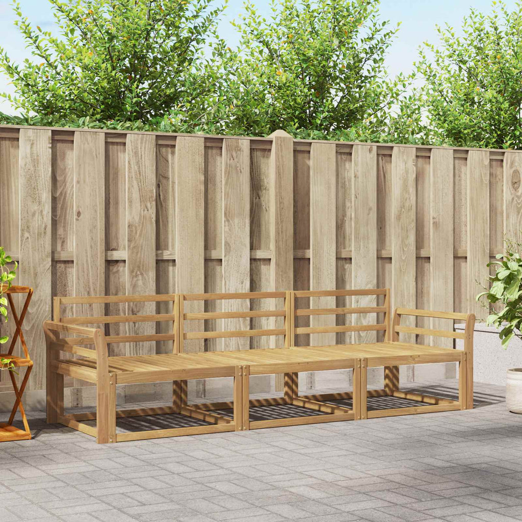 Outdoor-Sofagarnitur 3 pcs Weiß 254 x 83 x 73 cm