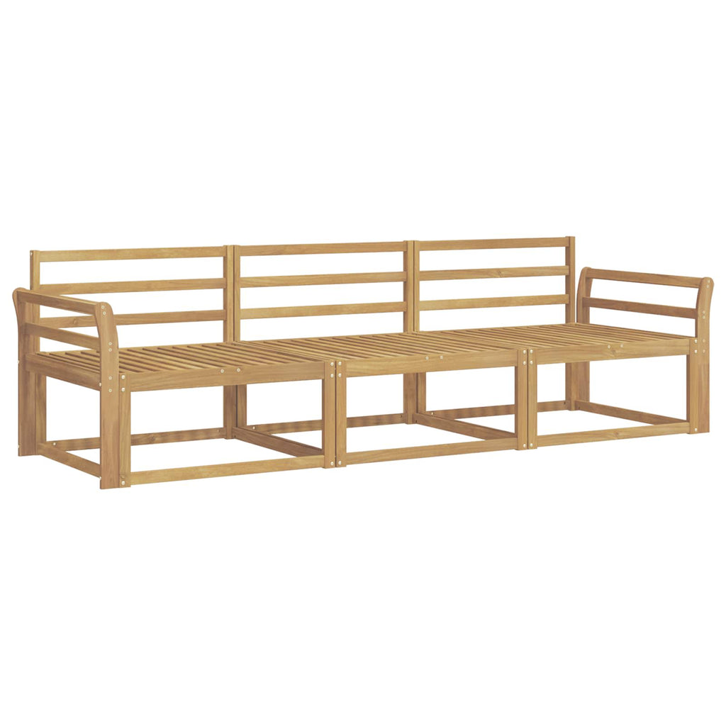 Outdoor-Sofagarnitur 3 pcs Weiß 254 x 83 x 73 cm