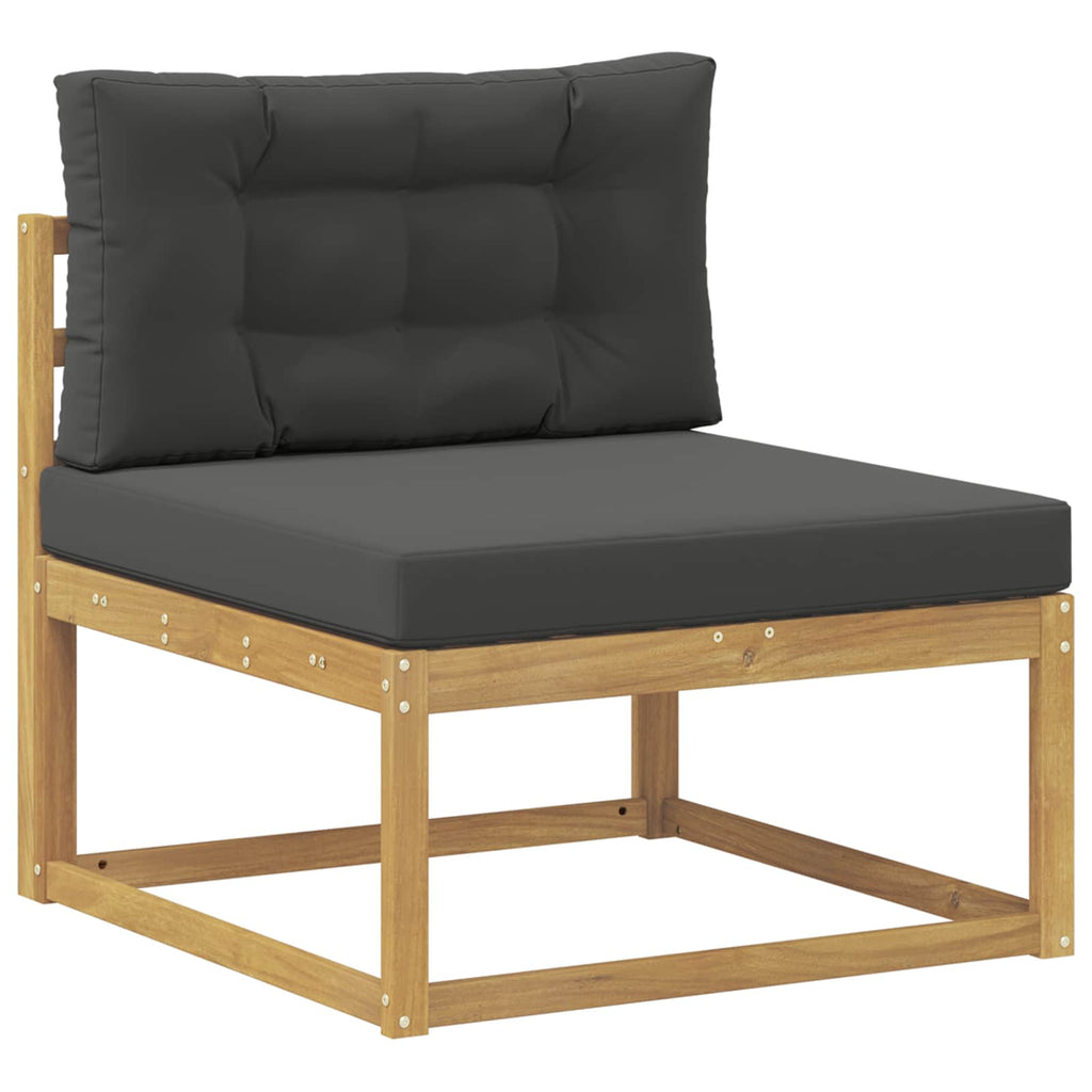 Outdoor-Sofagarnitur 3 pcs Weiß und Anthrazit Polyester