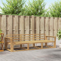 Outdoor-Sofagarnitur 3 pcs Weiß 257,5 x 83 x 73 cm