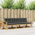 Outdoor-Sofagarnitur 3 pcs Weiß und Anthrazit Polyester