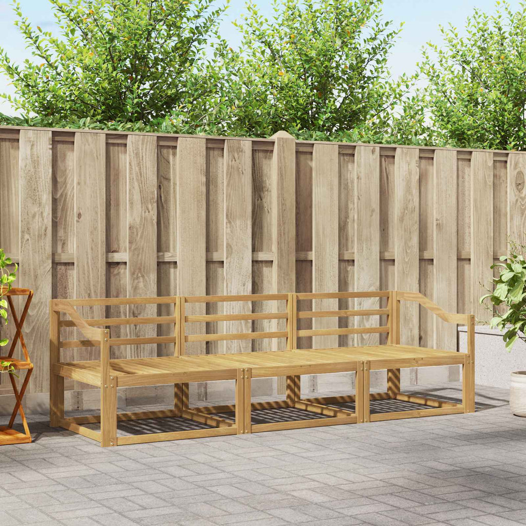 Outdoor-Sofagarnitur 3 pcs Weiß 245,5 x 83 x 73 cm