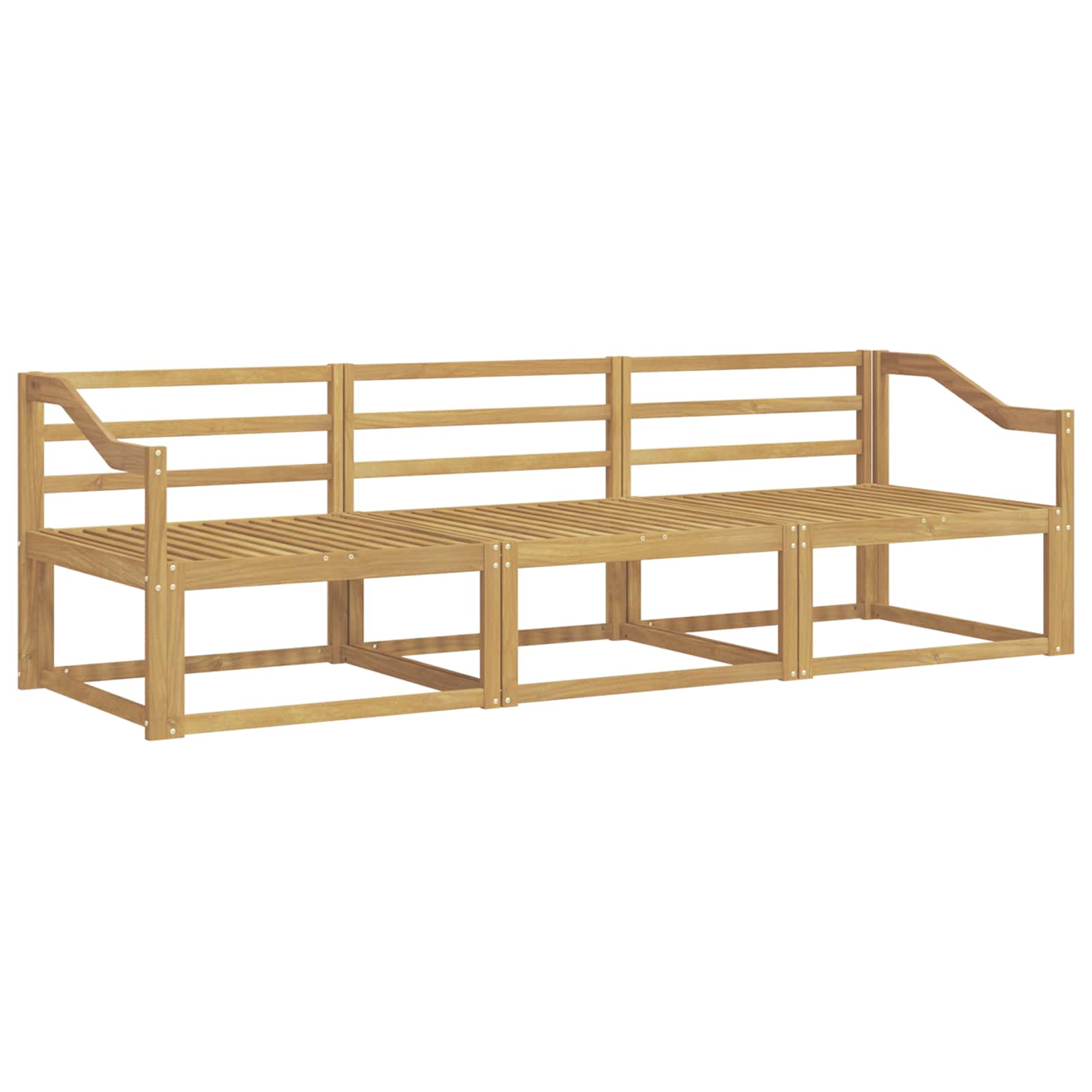 Outdoor-Sofagarnitur 3 pcs Weiß 245,5 x 83 x 73 cm