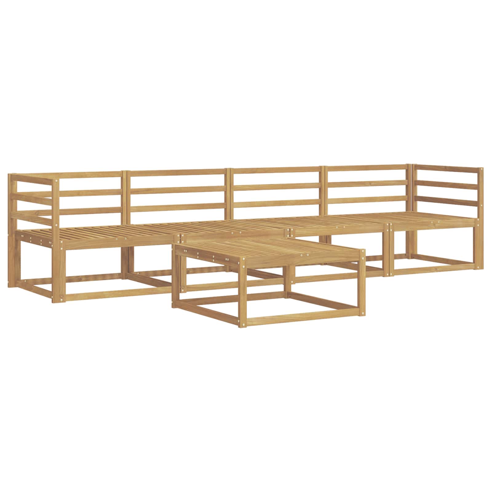 Outdoor-Sofagarnitur 5 pcs Weiß 79 x 79 x 37 cm