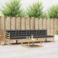 Outdoor-Sofagarnitur mit Kissen 4 pcs Weiß und Anthrazit