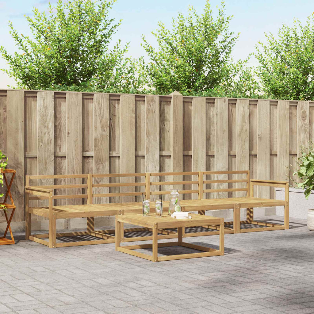 Outdoor-Sofagarnitur 5 pcs Weiß 79 x 79 x 37 cm