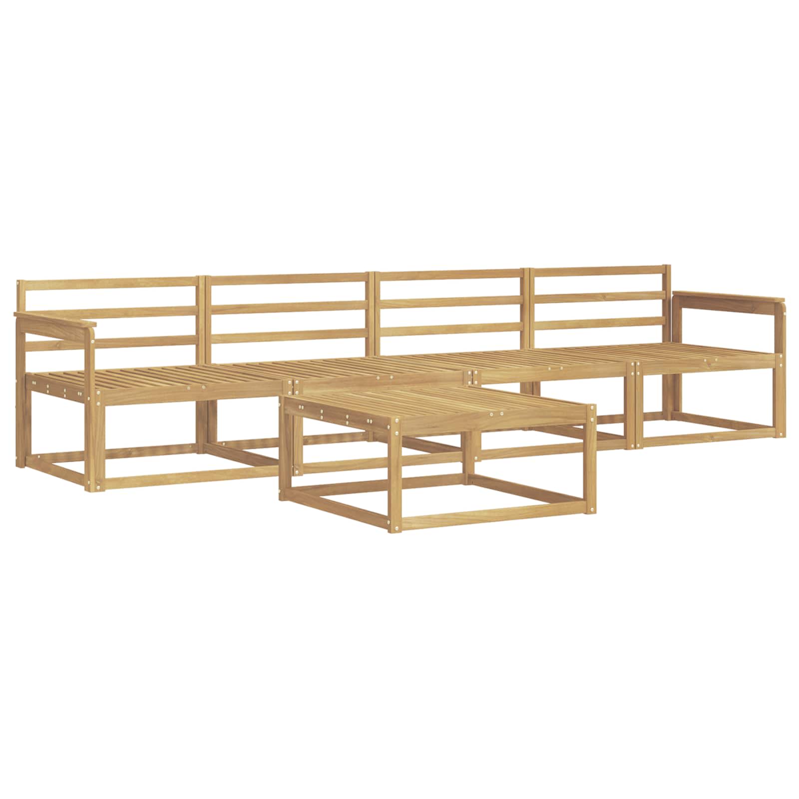Outdoor-Sofagarnitur 5 pcs Weiß 79 x 79 x 37 cm
