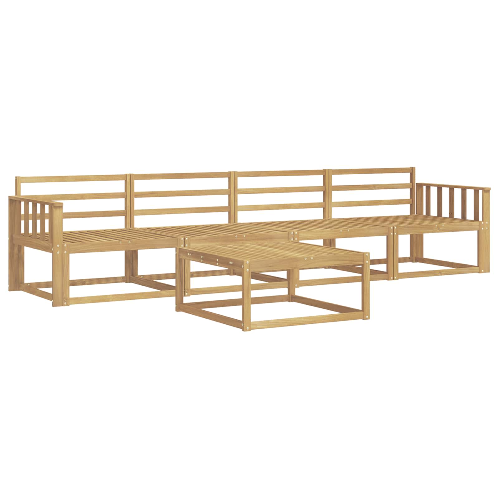 Outdoor-Sofagarnitur 5 pcs Weiß 79 x 79 x 37 cm