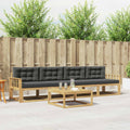 Outdoor-Sofagarnitur mit Kissen 4 pcs Weiß und Anthrazit