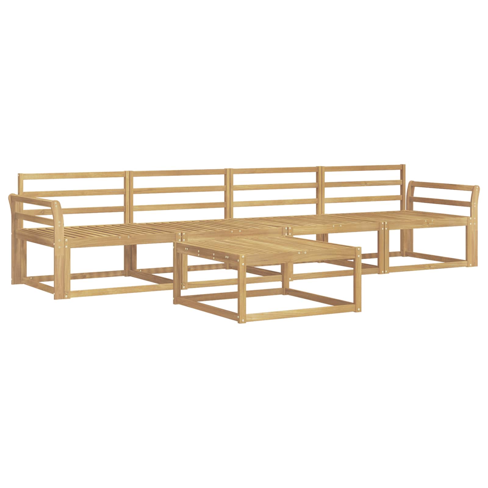 Outdoor-Sofagarnitur 5 pcs Weiß 79 x 79 x 37 cm