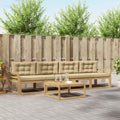 Outdoor-Sofagarnitur mit Kissen 4 pcs Weiß und Beige