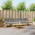 Outdoor-Sofagarnitur mit Kissen 4 pcs Weiß und Hellgrau