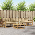 Outdoor-Sofagarnitur mit Kissen 4 pcs Weiß und Beige