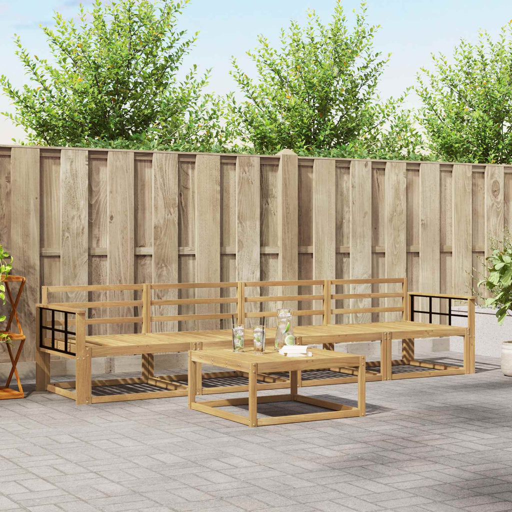 Outdoor-Sofagarnitur 5 pcs Weiß 79 x 79 x 37 cm
