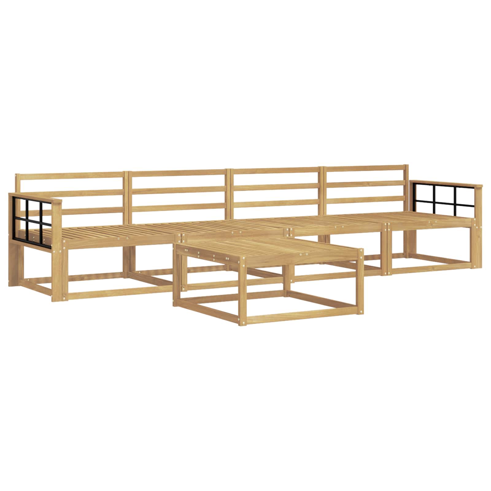 Outdoor-Sofagarnitur 5 pcs Weiß 79 x 79 x 37 cm