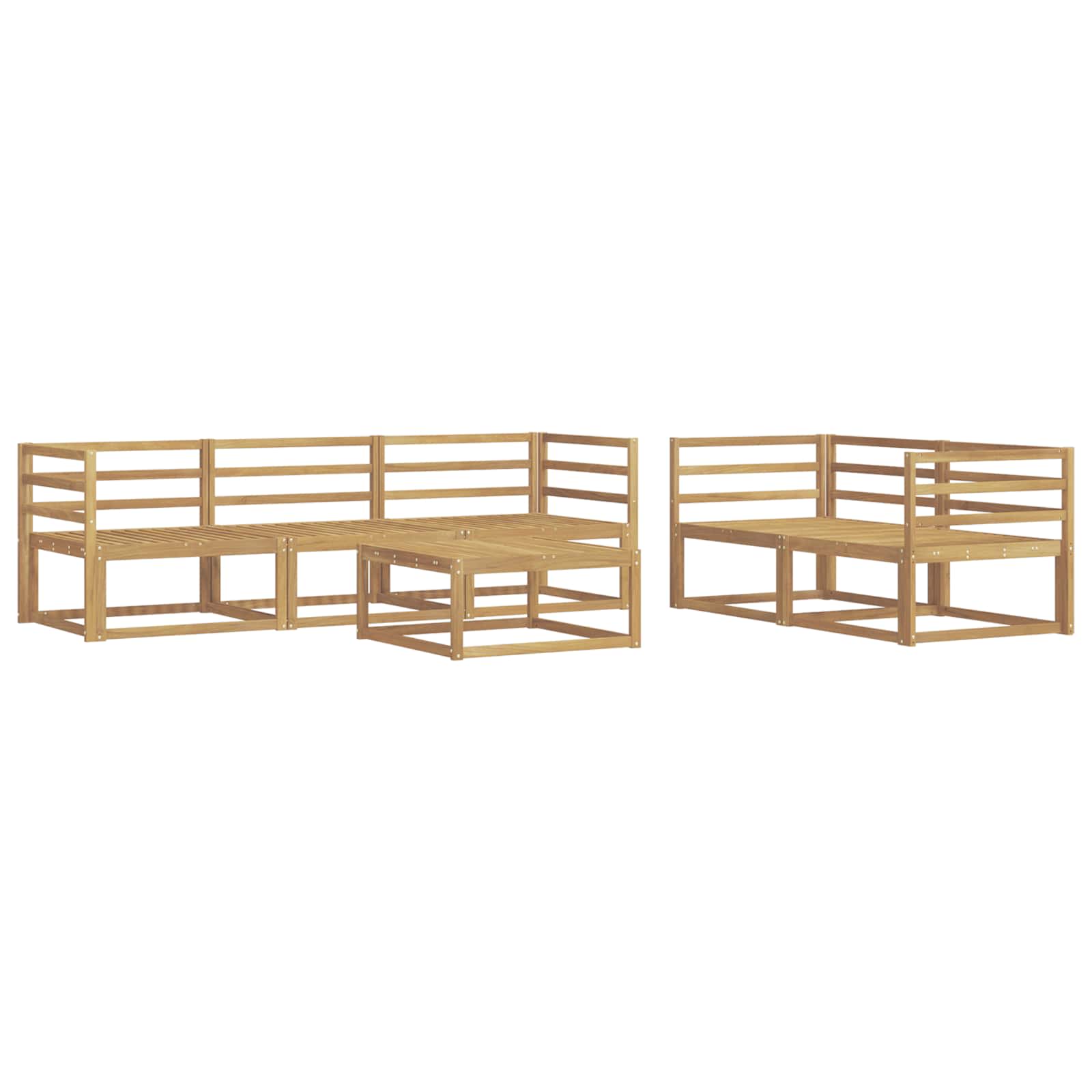 Outdoor-Sofagarnitur 6 pcs Weiß