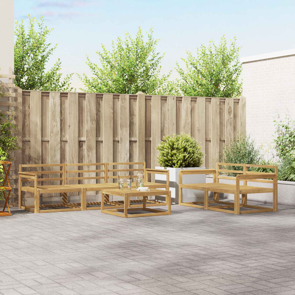 Outdoor-Sofagarnitur 6 pcs Weiß