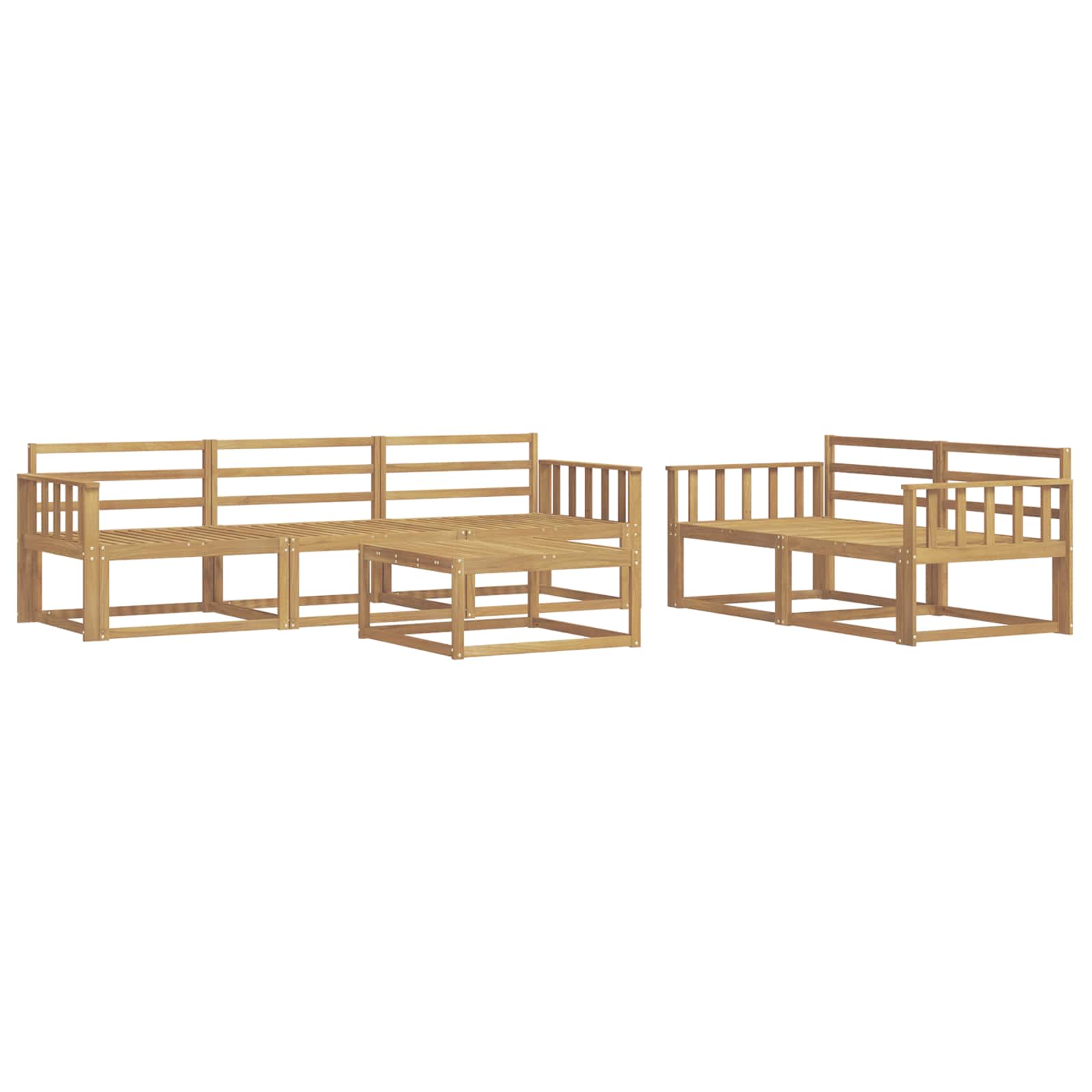 Outdoor-Sofagarnitur 6 pcs Weiß