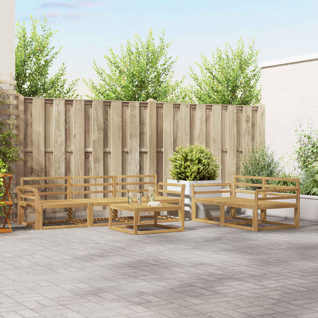 Outdoor-Sofagarnitur 6 pcs Weiß