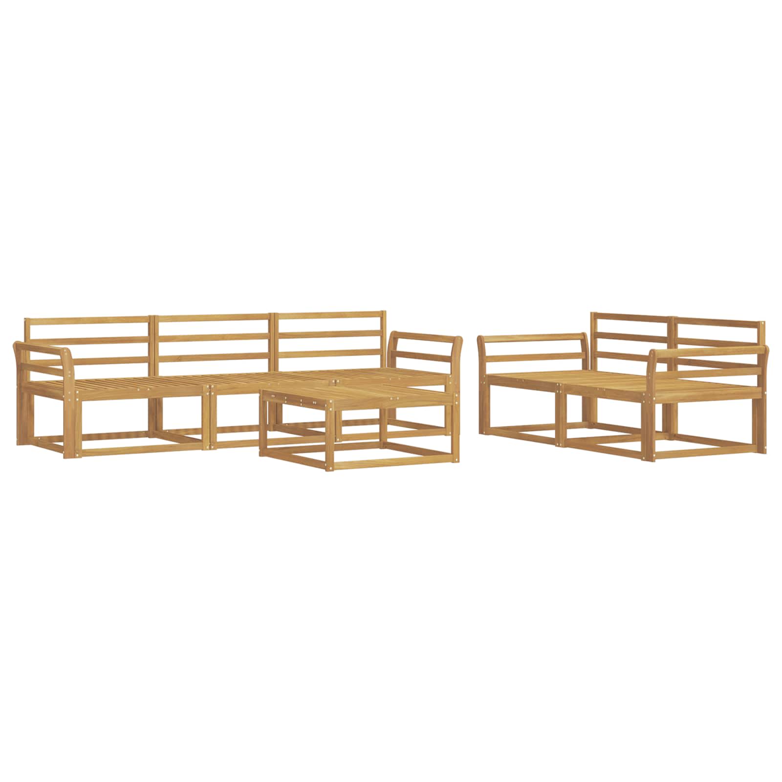 Outdoor-Sofagarnitur 6 pcs Weiß