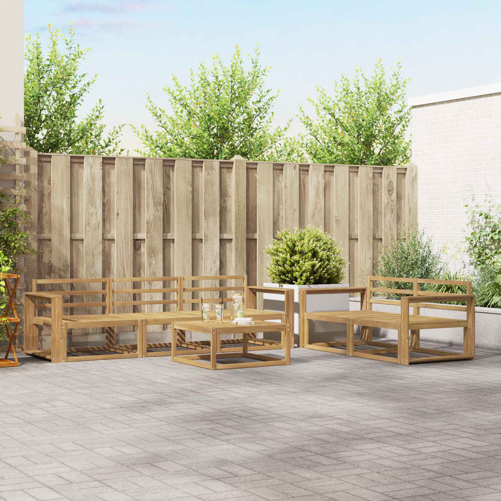 Outdoor-Sofagarnitur 6 pcs Weiß