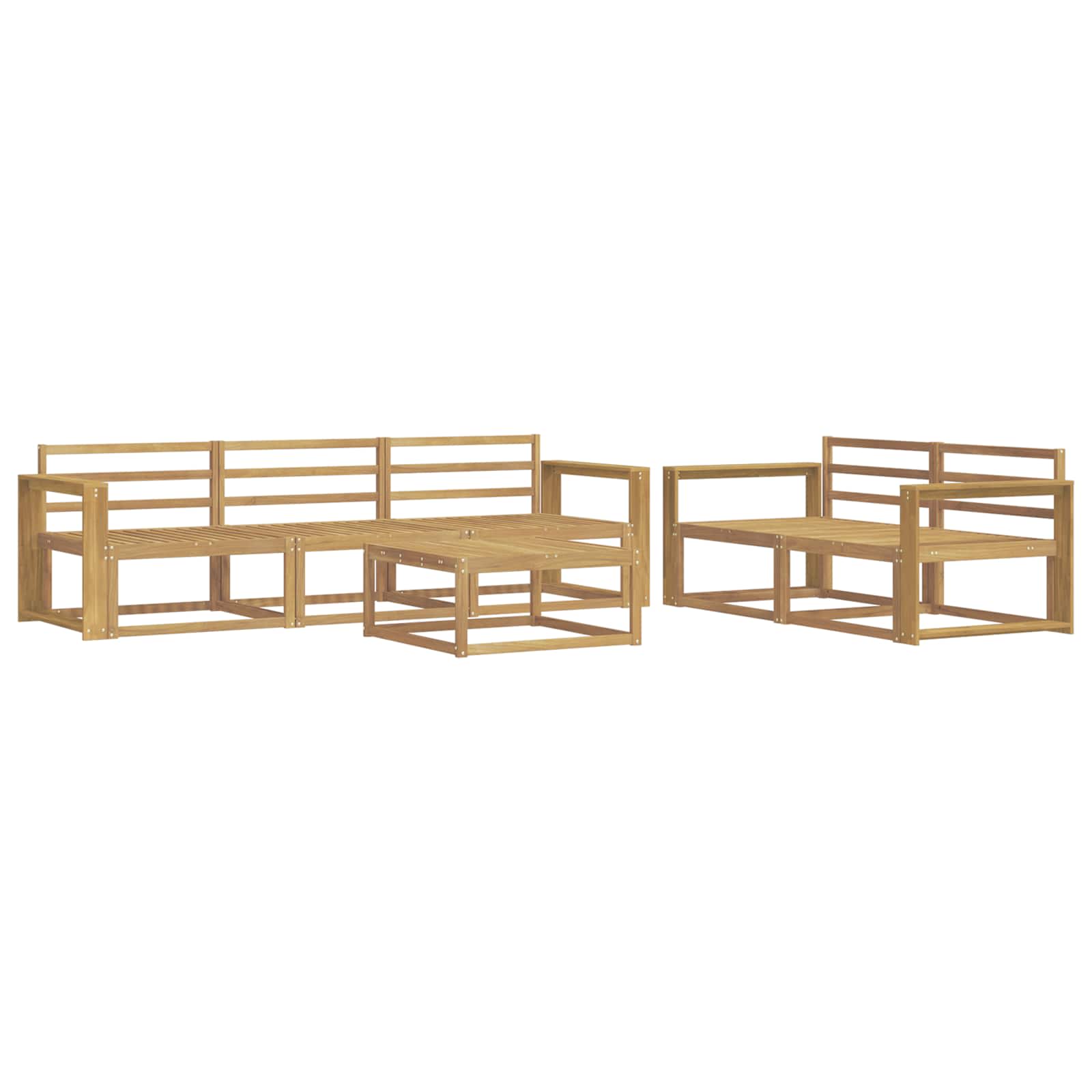 Outdoor-Sofagarnitur 6 pcs Weiß